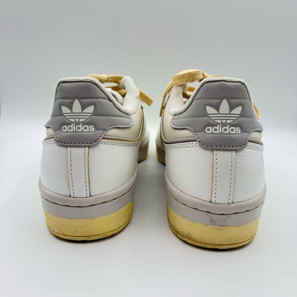 Adidas Rivalry Low 86 Core White Grey Leather Lace-Up Sneakers Men’s Size 10.5 - Picture 5 of 9